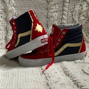 VANS X Marvel Captain Marvel Sk8Hi Shoe Limited Edition Women’s 6.5